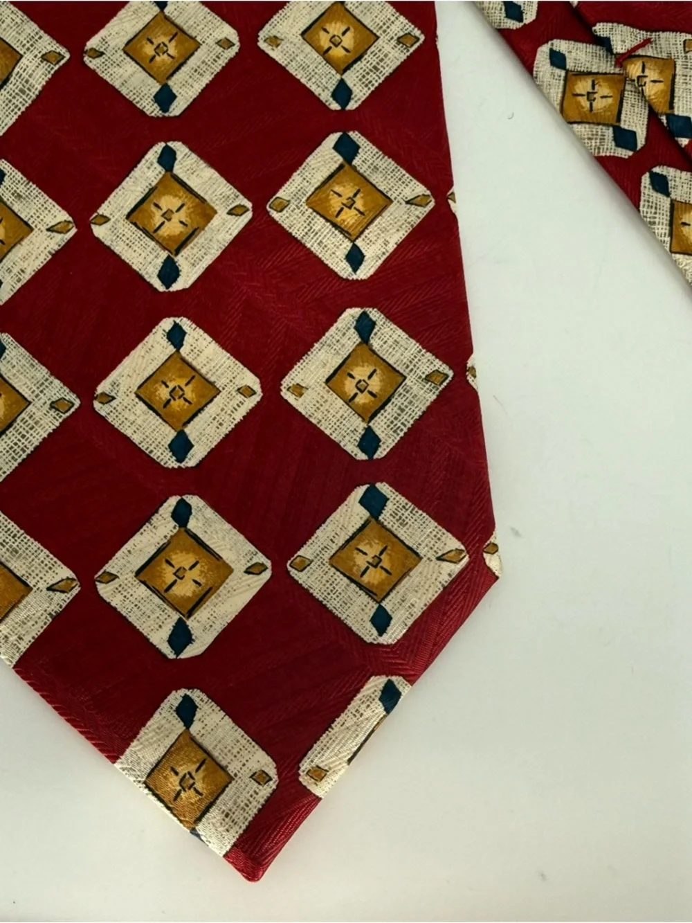 Robert Talbott Men's Ties Lot Of 2 Silk Rust/gold Medallion 58x 3.5